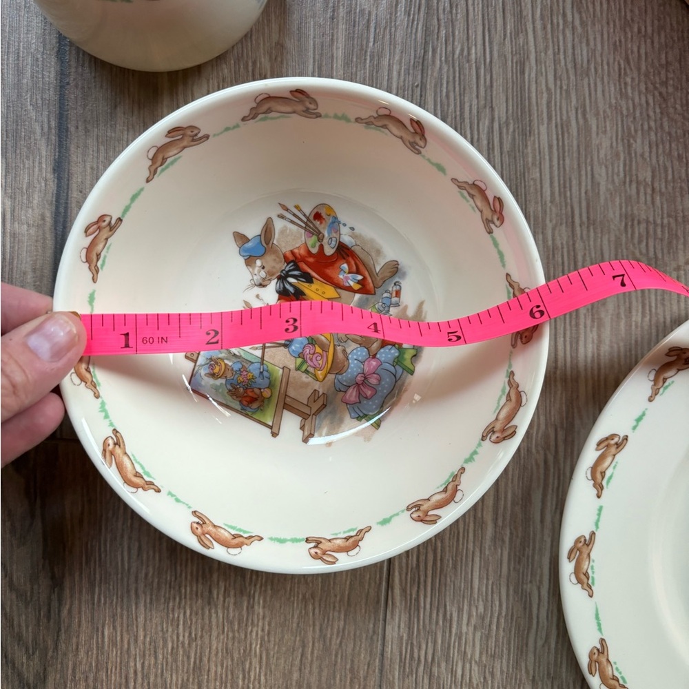 Easter Royal Doulton Bunnykins 3 piece Child's Dish Set Bone England Heirloom - Picture 7 of 15